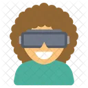 People Avatar With VR Gadget Icon