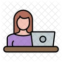 Woman Laptop Female Icon