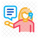 Woman Verbal Help Icon