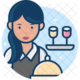 Woman Waiter  Icon