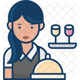 Woman Waiter  Icon