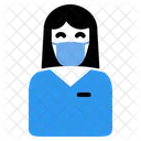 Woman Ware Mask  Icon