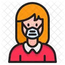 Woman Waring Mask Face Mask Girl With Mask Icon