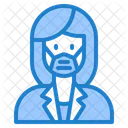 Woman Waring Mask Face Mask Girl With Mask Icon