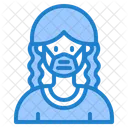 Woman Waring Mask Face Mask Girl With Mask Icon