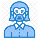 Woman Waring Mask Face Mask Girl With Mask Icon
