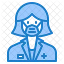 Woman Waring Mask Face Mask Girl With Mask Icon