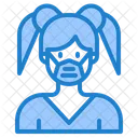 Woman Waring Mask Face Mask Girl With Mask Icon