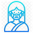 Woman Waring Mask Face Mask Girl With Mask Icon
