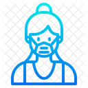 Woman Waring Mask Face Mask Girl With Mask Icon
