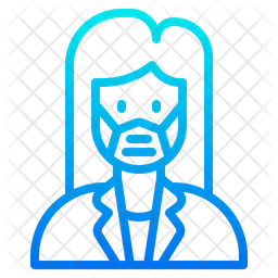 Woman Waring Mask  Icon