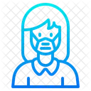 Woman Waring Mask Face Mask Girl With Mask Icon