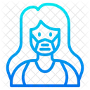 Woman Waring Mask Face Mask Girl With Mask Icon