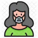 Woman Waring Mask Girl With Mask Girl Icon