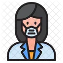 Woman Waring Mask Face Mask Girl With Mask Icon