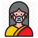 Woman Waring Mask Face Mask Girl With Mask Icon