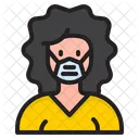 Woman Waring Mask Face Mask Girl With Mask Icon