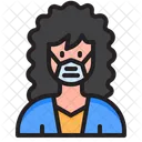 Woman Waring Mask Face Mask Girl With Mask Icon