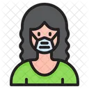 Woman Waring Mask Face Mask Girl With Mask Icon