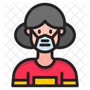 Woman Waring Mask Face Mask Girl With Mask Icon