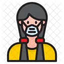 Woman Waring Mask Face Mask Girl With Mask Icon