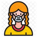 Woman Waring Mask Face Mask Girl With Mask Icon