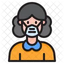 Woman Waring Mask Face Mask Girl With Mask Icon