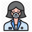 Woman Waring Mask Face Mask Girl With Mask Icon
