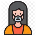 Woman Waring Mask Face Mask Girl With Mask Icon
