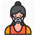 Woman Waring Mask Face Mask Girl With Mask Icon