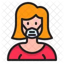 Woman Waring Mask Face Mask Girl With Mask Icon