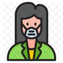 Woman Waring Mask Face Mask Girl With Mask Icon