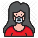 Woman Waring Mask Face Mask Girl With Mask Icon