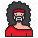 Woman Waring Mask Face Mask Girl With Mask Icon