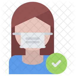 Woman Wear Mask  Icon