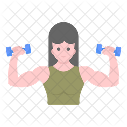 Download Free Woman Weight Lifting Icon Of Flat Style Available In Svg Png Eps Ai Icon Fonts