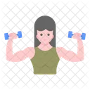 Female Bodybuilder Fitness Athlete Icon