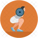 Woman Weightlifter Weight Icon