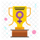 Woman Winner Trophy Cup Champion Icon