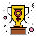 Woman Winner Trophy Cup Champion Icon