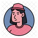 Woman With Cloche Avatar  Icon