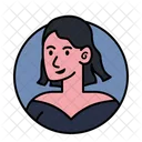 Woman With Dress Avatar  Icon