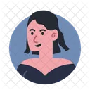 Woman With Dress Avatar  Icon