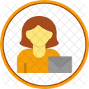 Woman With Envelope  Icon