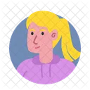 Woman With Hodie Avatar  Icon