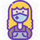 Woman With Mask  Icon