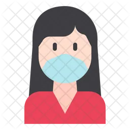 Woman With Mask  Icon