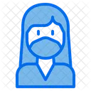 Female Woman Medical Masks Icon