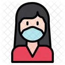 Female Woman Medical Masks Icon