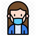 Woman With Mask Girl With Mask Young Woman Icon